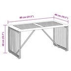 Tisch für Outdoor Schwarz und Braun 80 x 40 x 40 cm Poly-Rattan