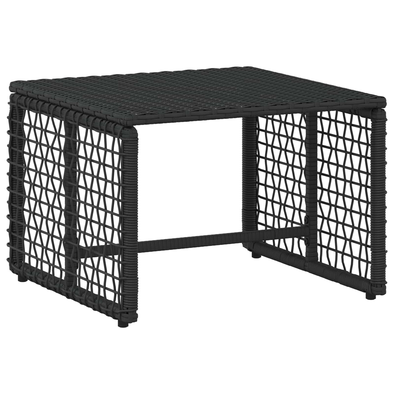Gartenmöbel-Set mit Kissen 5 pcs Schwarz und Weiß