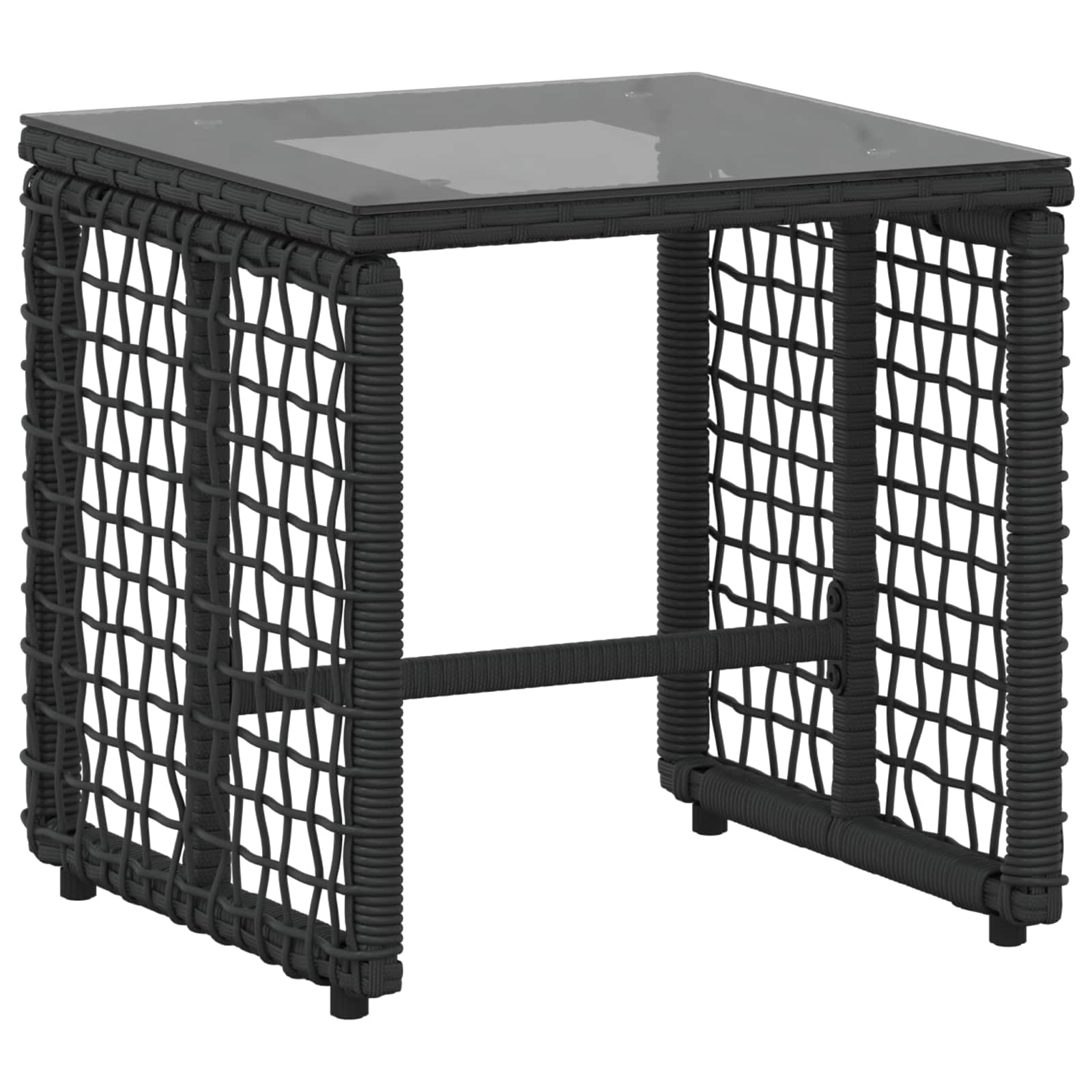 Gartenmöbel-Set mit Kissen 5 pcs Schwarz und Weiß