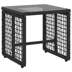 Gartenmöbel-Set mit Kissen 3 pcs Schwarz und Türkis