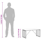 Tisch für Outdoor Schwarz 80 x 40 x 40 cm PE Rattan und Glas