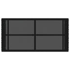 Tisch für Outdoor Schwarz 80 x 40 x 40 cm PE Rattan und Glas
