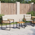 Gartenmöbel Set mit Kissen 3 pcs Creme
