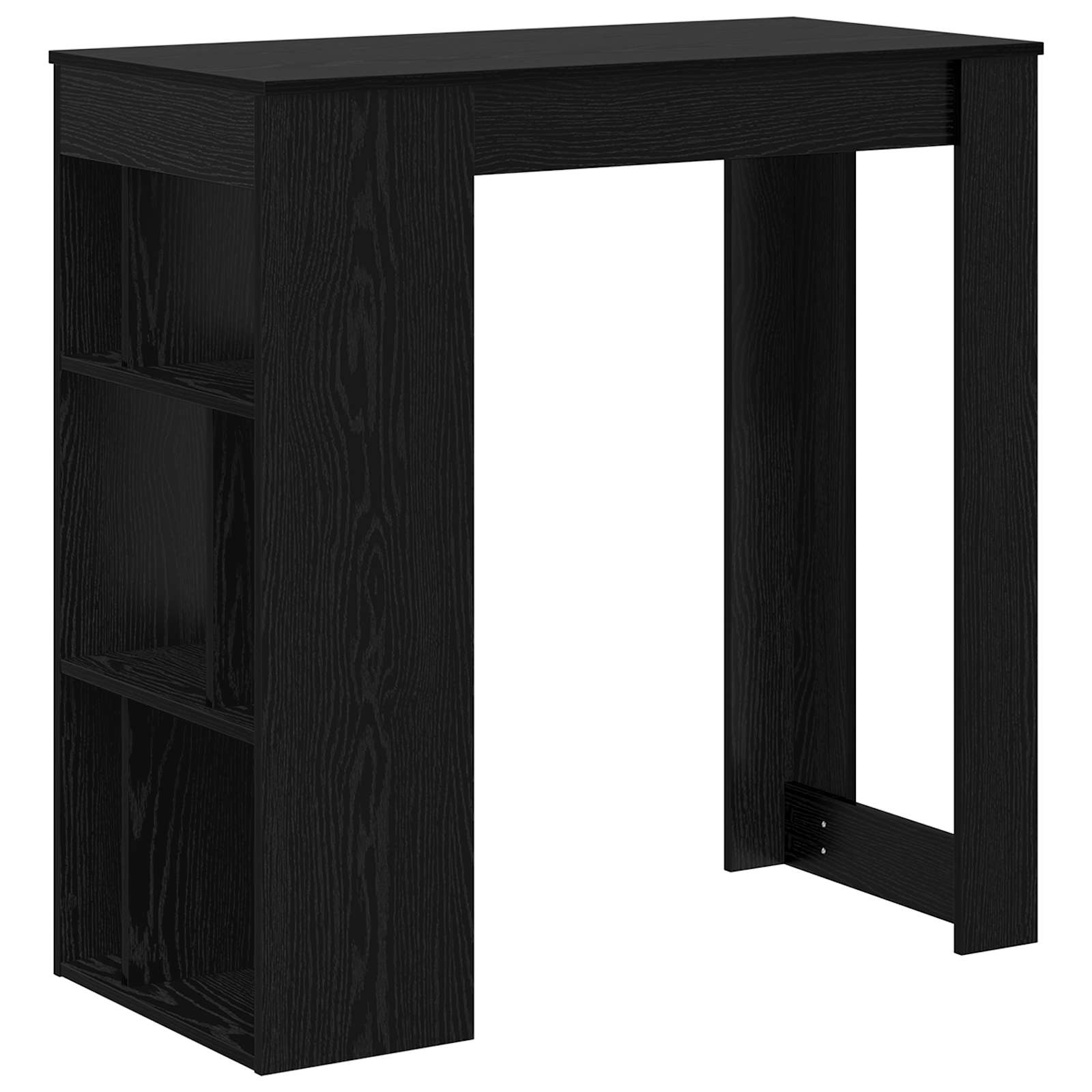 Bartisch Schwarz Eichen-Optik 102 x 50 x 103,5 cm Holzwerkstoff