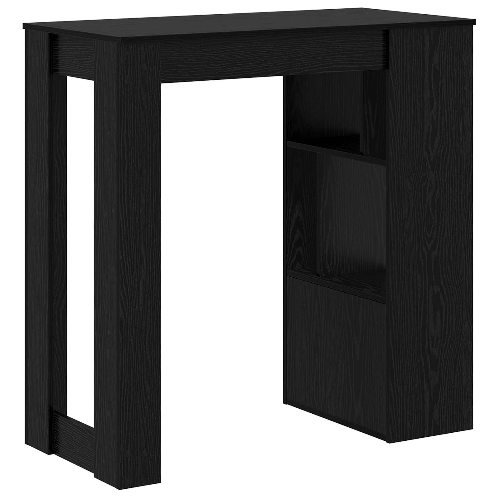 Bartisch Schwarz Eichen-Optik 102 x 50 x 103,5 cm Holzwerkstoff