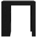 Bartisch Schwarz Eichen-Optik 102 x 50 x 103,5 cm Holzwerkstoff