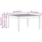 Couchtisch Helles Akazienholz 85 x 85 x 45 cm Massivholz Akazie