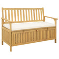 Sitzbank mit Stauraum mit Kissen mit Speicher 120 x 63 x 84 cm