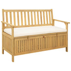 Sitzbank mit Stauraum mit Kissen mit Speicher 120 x 63 x 84 cm