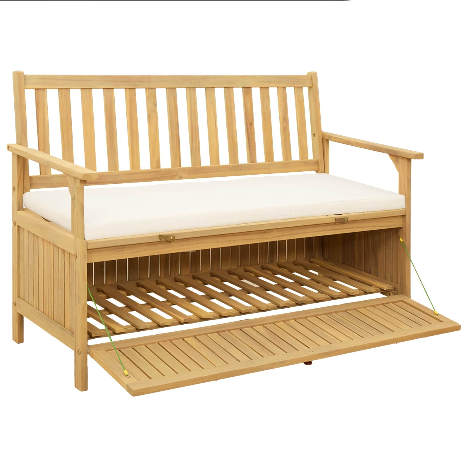 Sitzbank mit Stauraum mit Kissen mit Speicher 120 x 63 x 84 cm