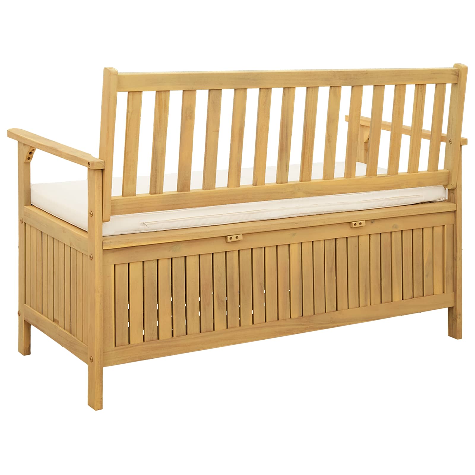 Sitzbank mit Stauraum mit Kissen mit Speicher 120 x 63 x 84 cm