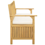 Sitzbank mit Stauraum mit Kissen mit Speicher 120 x 63 x 84 cm