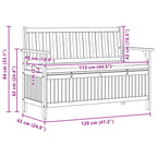 Sitzbank mit Stauraum mit Kissen mit Speicher 120 x 63 x 84 cm