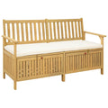 Sitzbank mit Stauraum mit Kissen mit Speicher 148 x 63 x 84 cm