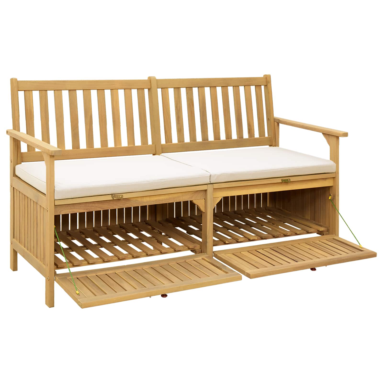 Sitzbank mit Stauraum mit Kissen mit Speicher 148 x 63 x 84 cm