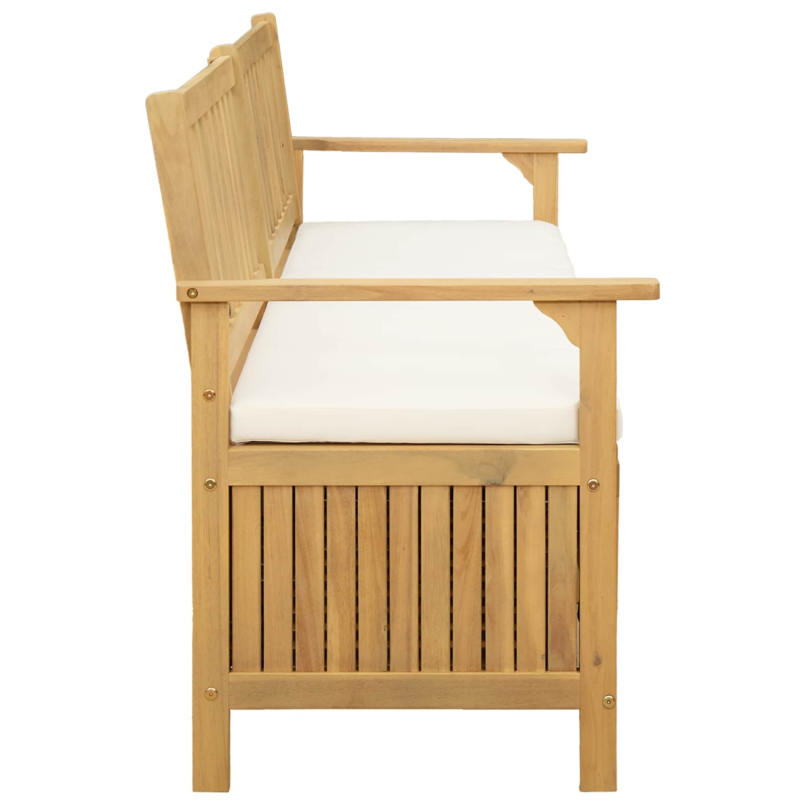 Sitzbank mit Stauraum mit Kissen mit Speicher 148 x 63 x 84 cm