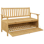 Sitzbank mit Stauraum mit Tür 120 x 63 x 84 cm Massiv-Akazie