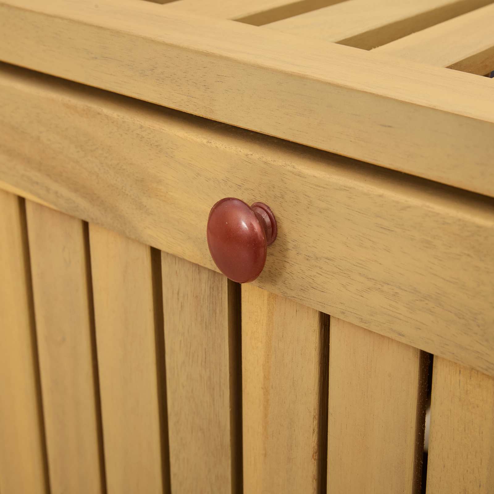Sitzbank mit Stauraum mit Tür 148 x 63 x 84 cm Massiv-Akazie