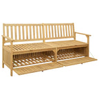 Sitzbank mit Stauraum mit Tür 170 x 63 x 84 cm Massiv-Akazie