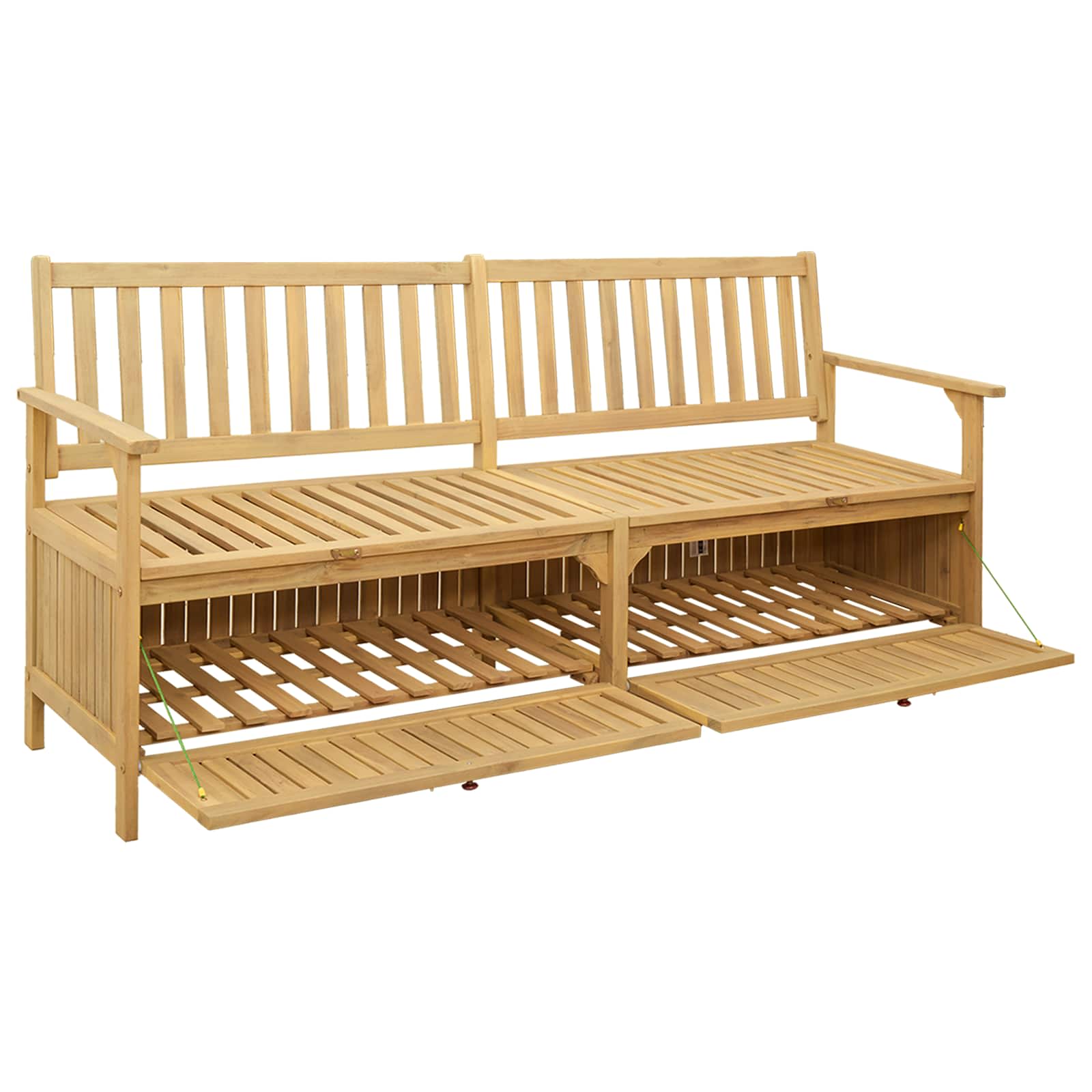 Sitzbank mit Stauraum mit Tür 170 x 63 x 84 cm Massiv-Akazie