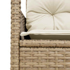 Gartensofa-set mit Kissen 2 pcs Poly-Rattan