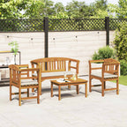 Gartenrosen-Lounge-Set mit Kissen 4 pcs Massivholz Akazie