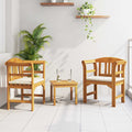 Gartenrosen-Lounge-Set mit Kissen 3 pcs Massivholz Akazie