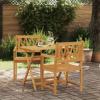 Bank Outdoor 2 pcs Natur 56 x 55,5 x 90 cm Massivholz Akazie