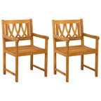 Bank Outdoor 2 pcs Natur 56 x 55,5 x 90 cm Massivholz Akazie
