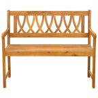 Bank Outdoor Natur 110 x 55,5 x 90 cm Massivholz Akazie