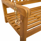 Gartenschaukelbank Natur 110 x 56 x 58 cm Massivholz Akazie