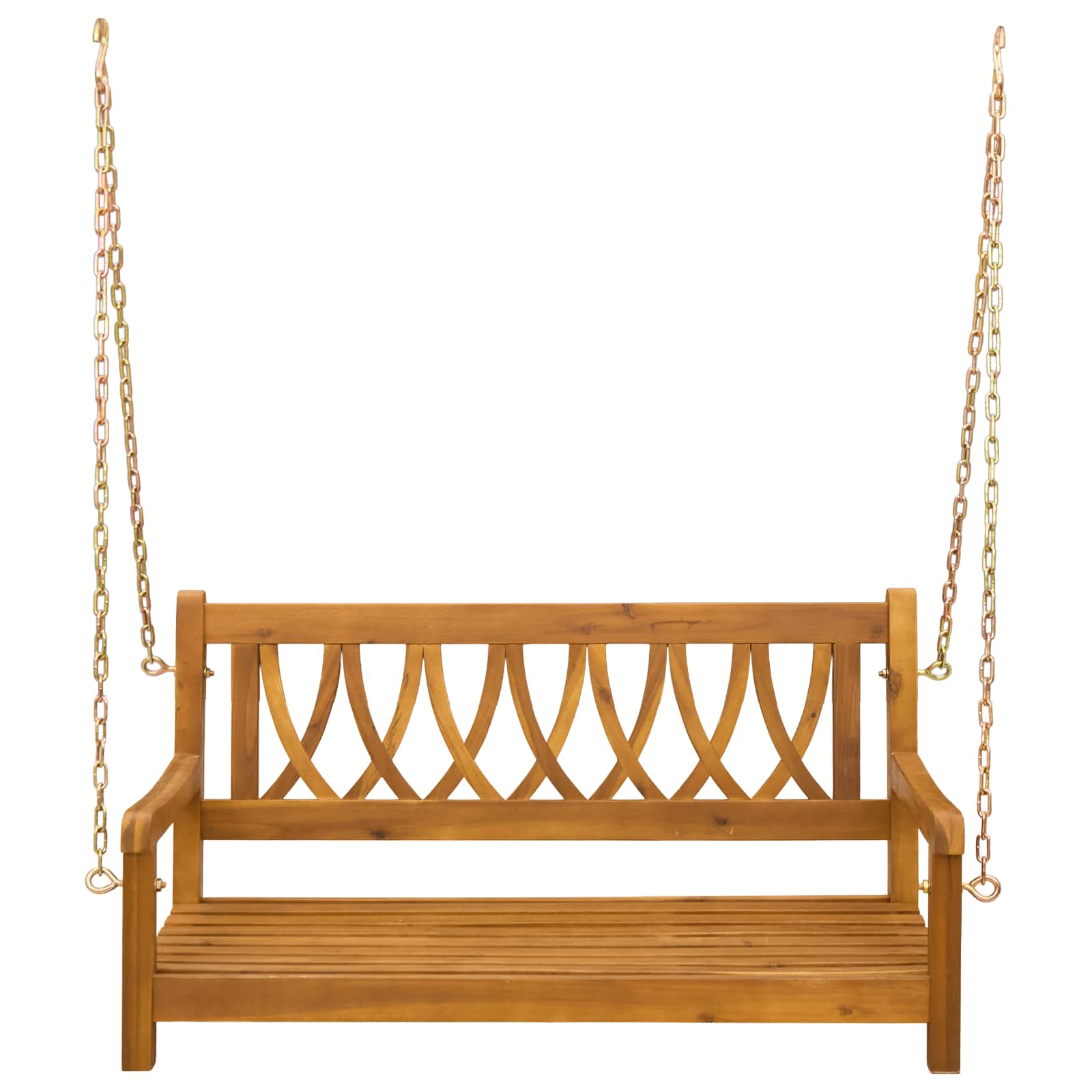 Gartenschaukelbank Natur 110 x 56 x 58 cm Massivholz Akazie