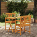 Bank Outdoor 2 pcs Natur 56 x 55,5 x 90 cm Massivholz Akazie