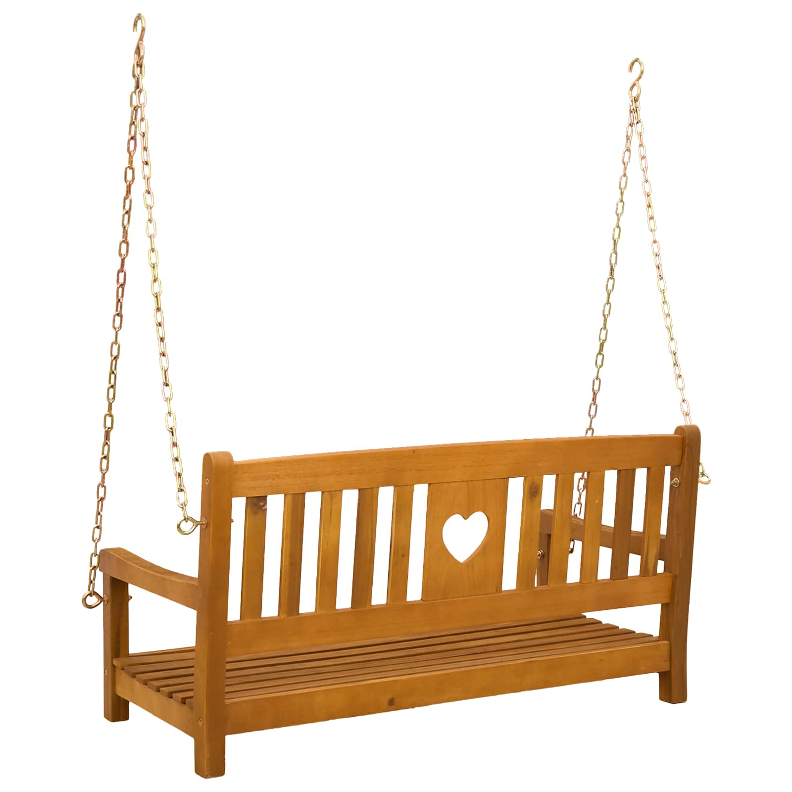Gartenschaukelbank Natur 110 x 56 x 58 cm Massivholz Akazie