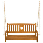 Gartenschaukelbank Natur 110 x 56 x 58 cm Massivholz Akazie