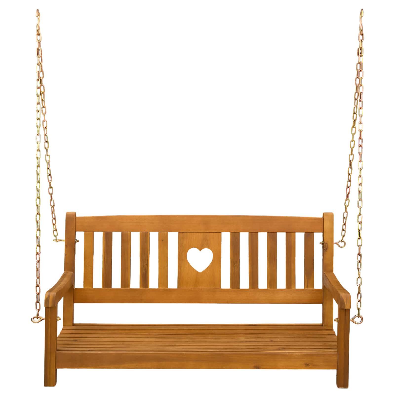 Gartenschaukelbank Natur 110 x 56 x 58 cm Massivholz Akazie