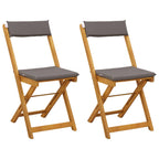 Außen Bistro-Stühle mit Kissen 2 pcs Dunkelgrau 40 x 53 x 80 cm