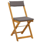 Außen Bistro-Stühle mit Kissen 2 pcs Dunkelgrau 40 x 53 x 80 cm