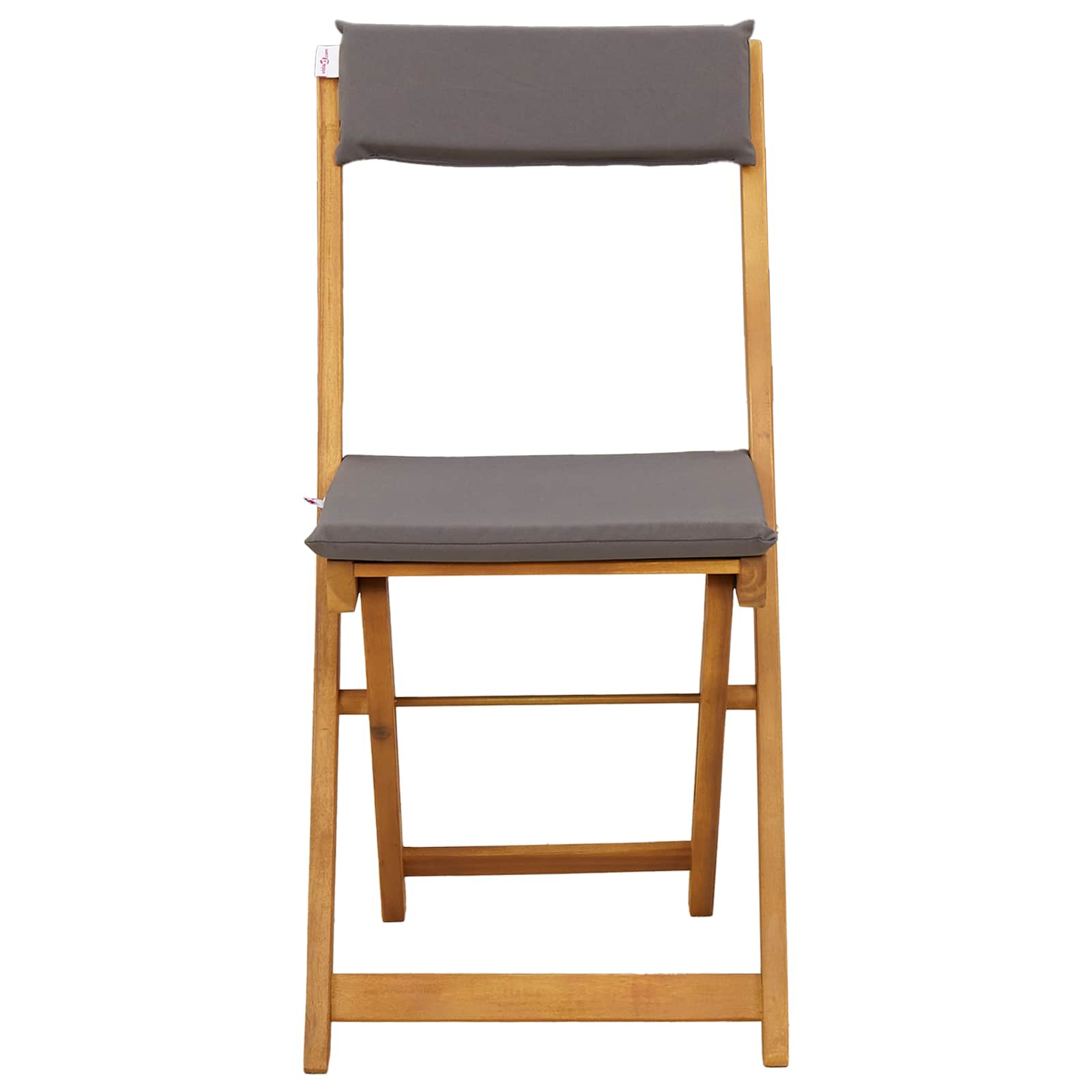 Außen Bistro-Stühle mit Kissen 2 pcs Dunkelgrau 40 x 53 x 80 cm