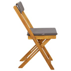 Außen Bistro-Stühle mit Kissen 2 pcs Dunkelgrau 40 x 53 x 80 cm