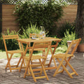 Klappbare Gartenstühle 4 pcs Natur 40 x 53 x 80 cm