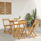 Klappbare Gartenstühle 4 pcs Natur 40 x 53 x 80 cm