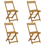 Klappbare Gartenstühle 4 pcs Natur 40 x 53 x 80 cm