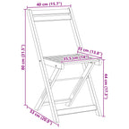 Klappbare Gartenstühle 4 pcs Natur 40 x 53 x 80 cm