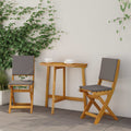 Außen Bistro-Stühle mit Kissen 2 pcs Dunkelgrau 38 x 46 x 85 cm