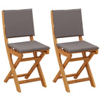 Außen Bistro-Stühle mit Kissen 2 pcs Dunkelgrau 38 x 46 x 85 cm
