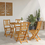 Außen Bistro-Stühle mit Kissen 4 pcs Natur 40 x 42 x 85 cm