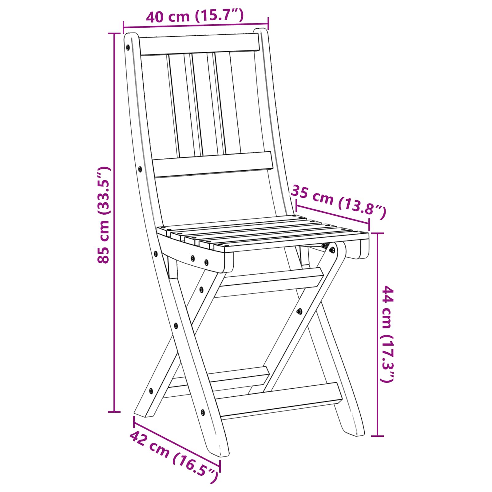 Außen Bistro-Stühle mit Kissen 4 pcs Natur 40 x 42 x 85 cm