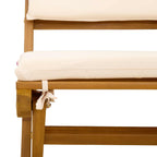 Außen Bistro-Stühle mit Kissen 4 pcs Cremeweiß 38 x 46 x 85 cm