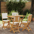 Außen Bistro-Stühle mit Kissen 4 pcs Cremeweiß 38 x 46 x 85 cm